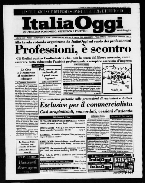 Italia oggi : quotidiano di economia finanza e politica